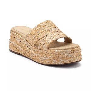 NEW Larroudé Women's Ash Slip On Espadrille Platform Wedge Sandals Size 11